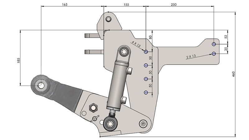 UNIVERZALNI KIT PREDNJA ČELNA HIDRAVLIKA 1KAT PROFI STANDARD ZA TRAKTOR 800kg