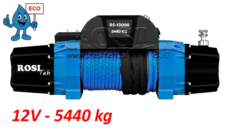 12 V ELEKTRIČNI VITEL RS-12000 - 5440 kg - SINTETIČNA VRV ECO