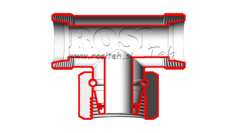 HIDRAVLIČNI T KOM L-6 Z VRTLJIVO MATICO CENTRALNO M12x1,5