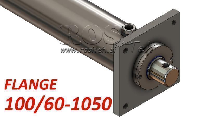 Hydraulikzylinder mit Montageplatte 100/60-1050