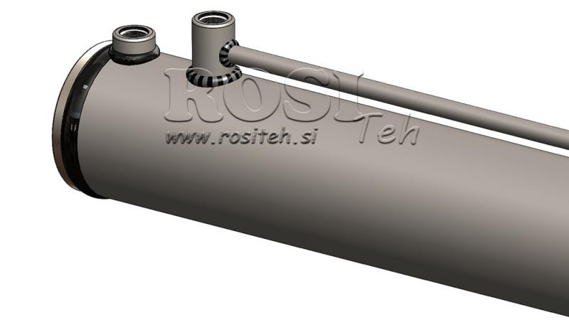 HYDRAULIKZYLINDER FÜR HOLZSPALTER MIT MONTAGEPLATTE 100/60-1050 - OBERER ANSCHLUSS