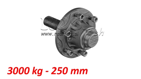 HALBACHSE 3000 kg l.250 mm