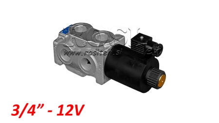 6 wege ventil 3/4 (6/2) 12V - 140lit