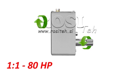 TRAKTORIN VAIHTEISTO - KÄÄNTÖ 1:1 (80HP-60KW) NAIS-MIES