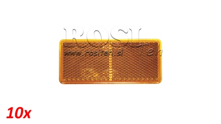 PRAVOKOTNI ODSEVNIK ORANŽNI 105x48 (10kom)