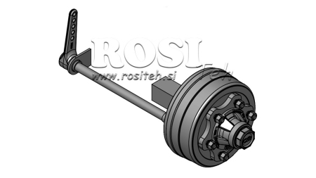 ACHSWELLE MIT BREMSEN 3.600 KG L.250 MM