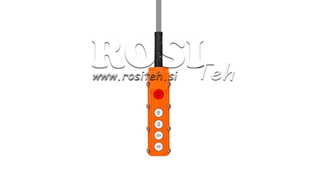 FERNSCHALTER SET 4 TASTEN + NOT-AUS IM GEHÄUSE MIT KABEL