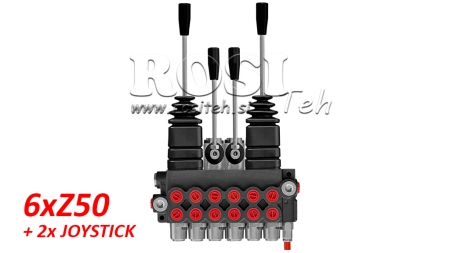 HYD. VENTTIILI 6XZ50 + 2X JOYSTICK