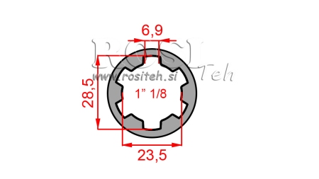 ZAPFWELLENADAPTER HÜLSE 1-1/8 (100 mm)