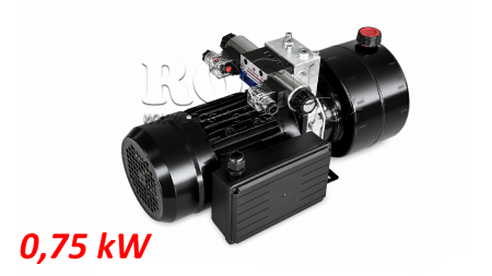 MINI CENTRALE HYDRAULIQUE 230V AC (0.75 kW) - 3.7 cc - 5.2 lit/min - réservoir 4 lit