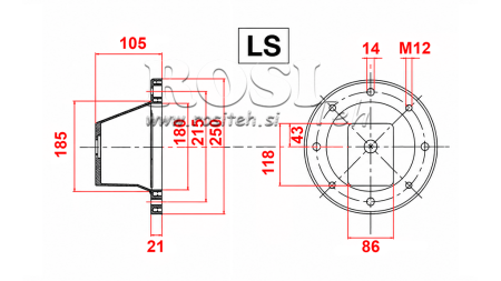 HIDRAVLIČNA PRIROBNICA - ZVON LS252 (EM2,2-4 kW/GR2)