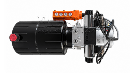MINI CENTRALE HYDRAULIQUE 12V DC - 1.6kW = 2.1cc - 8 lit - 2x unité bidirectionnelle (métal)