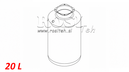 METALLTANK- ROLL PP 20 LITER HORISONTAL-VERTICAL
