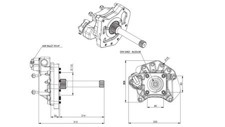 Mitat HYDRAULIPUMPPU VETOVAIHTEELLE - MERCEDES ACTROS A