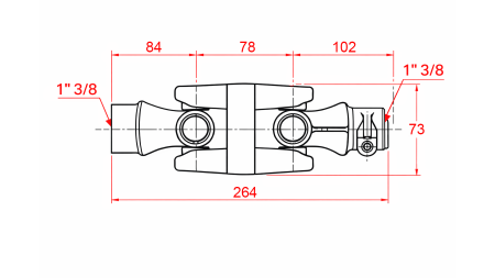 JOINT CARDAN DOUBLE CAT.2 (264 mm)