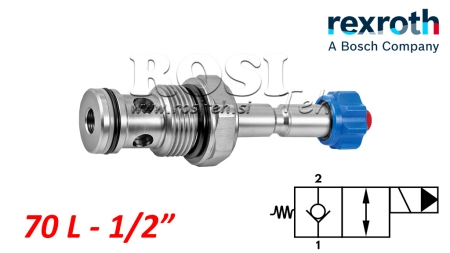 HYDRAULISCHER OFFENER ELEKTROMAGNETISCHER STEUERGERÄT FÜR 2-WEGE-VENTIL REXROTH 1/2 70-LIT