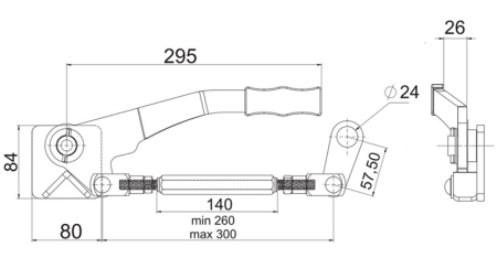 ZAPIRALNA ROČICA STRANICE LEVO