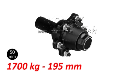 HALBACHSE OHNE BREMSEN - 1700 kg (6 SCHRAUBEN) - 195 mm