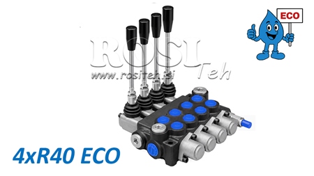 HYDRAULISCHES HANDVENTIL – 4-SEKTIONEN-STEUERVENTIL 4xR40 ECO