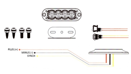 LED BLITZ-DREHLICHT 12/24V