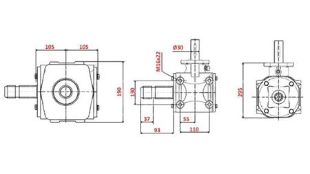 WINKELREDUZIERER 1:1.56 (56HP-43kW)