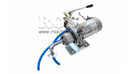 MINI HYDRAULIKAGGREGAT 12V DC - 1,6kW = 2,1cc - 8 lit - Einfachwirkende Funktion MIT HANDPUMPE