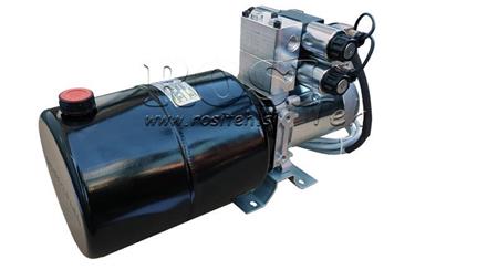 MINI HYDRAULIKAGGREGAT 12V DC - 1.6kW = 2.1cc - 8 lit - 2x bidirektionale Einheit (Metall)