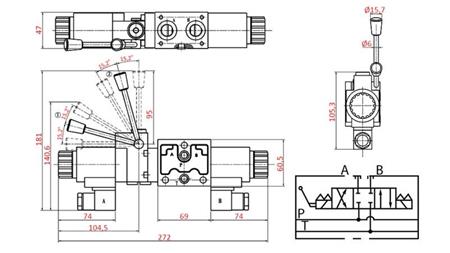 HYDRAULISCHES MANUELLES UND ELEKTROMAGNETISCHESVENTIL YEAT-MONTAGE 12V N1