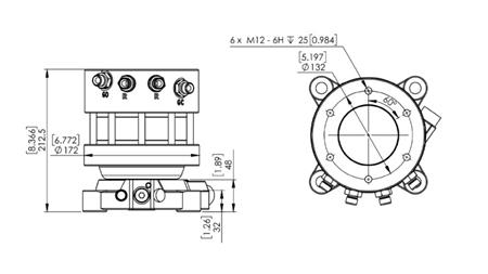 14046 - HYDRAULIK ROTATOR CR400 - 4500/2500 DOPPELFLANSCH