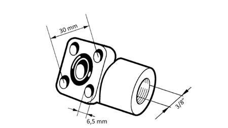 ROHRANSCHLUSS 3/8 - GERADFLANSCH BOSCH fi 30