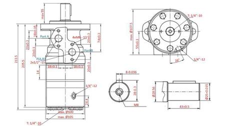 HYDROMOTOR B/MR 80 - MIT BREMSE