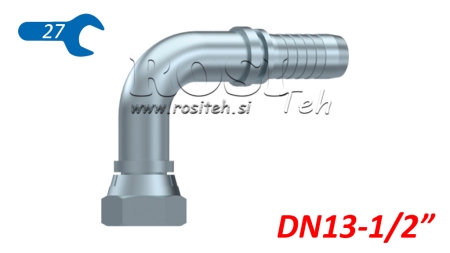 HYDRAULINEN YHTEYS BSP NAIS ELBOW 90° DN13-1/2