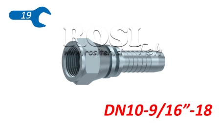 HYDRAULISCHER ANSCHLUSS DKJ JIC74° ŽENSKI DN10-9/16”-18