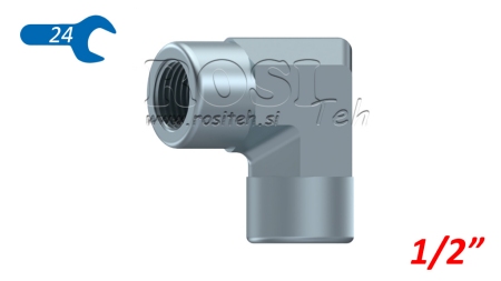 HYDRAULIK KNIE 90°BSP KURZ WEIBLICH-WEIBLICH 1/2