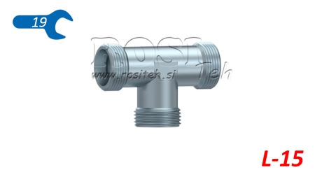 HYDRAULIK T-ANSCHLUSS L-15 MIT MUTTER