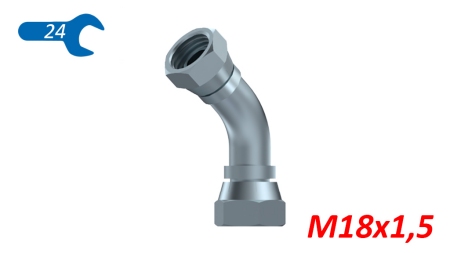 KNIE 45° BSP WEIBLICH - WEIBLICH 18 x 1,5