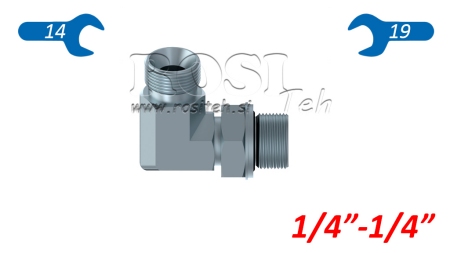 KNIE 90°MÄNNLICH - MÄNNLICH -ANPASSEND 1/4-1/4