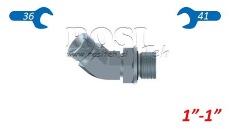 KNIE 45°MÄNNLICH-MÄNNLICH - ANPASSEND 1-1