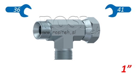 T-STÜCK MIT SEITLICHDREHENDE MUTTER 1