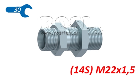 HYDRAULISCHE SCHOTTVERSCHRAUBUNG DOPPELVERBINDER (14S) M22X1,5
