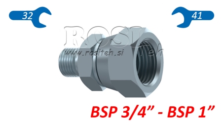 HYDRAULISCHE SCHWENKMUTTER-REDUZIERUNG BSP  3/4-BSP 1