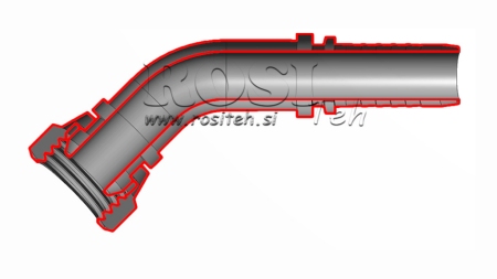 HYDRAULISCHER ANSCHLUSS BSP WEIBLICH KNIE 45° DN8-M18x1,5