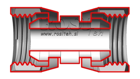 HYDRAULISCHE DREHENDE DOPPELMUTTER M22 x 1,5