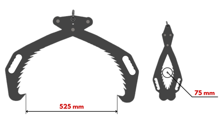 HANDZANGEN FÜR FORSTWESEN GRIPPER HD50 (500mm) - VERZINKT