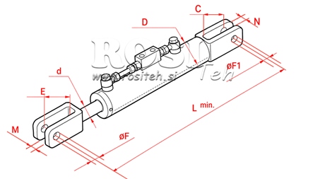 SEITLICHE HUBSTREBENVERSTELLUNG  - CASE-IH 80/40min.520 tip (1) fi 26/22