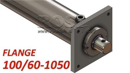 Hydraulikzylinder mit Montageplatte 100/60-1050