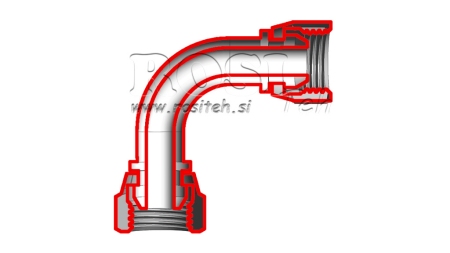 HYDRAULIK KNIE 90° WEIBLICH-WEIBLICH 1/4