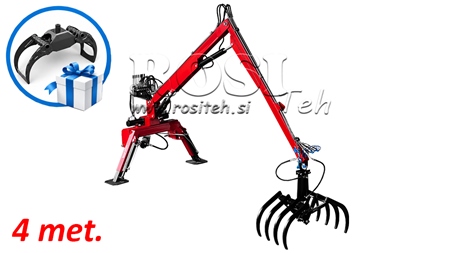 HYDRAULIKLADER, TRAKTORKRAN MIT GABEL HUT 4m (+ 7 SEKTION)