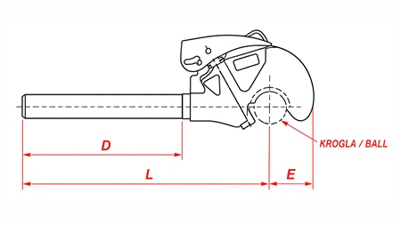 AUTOMATISCHER GEWINDEHAKEN KAT.2 FÜR OBERLENKER M36X3