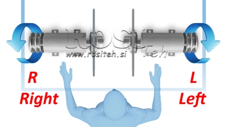 OSOVINA ZA CIRKULAR LITOŽELEZNA 400mm (LEVI NAVOJ)